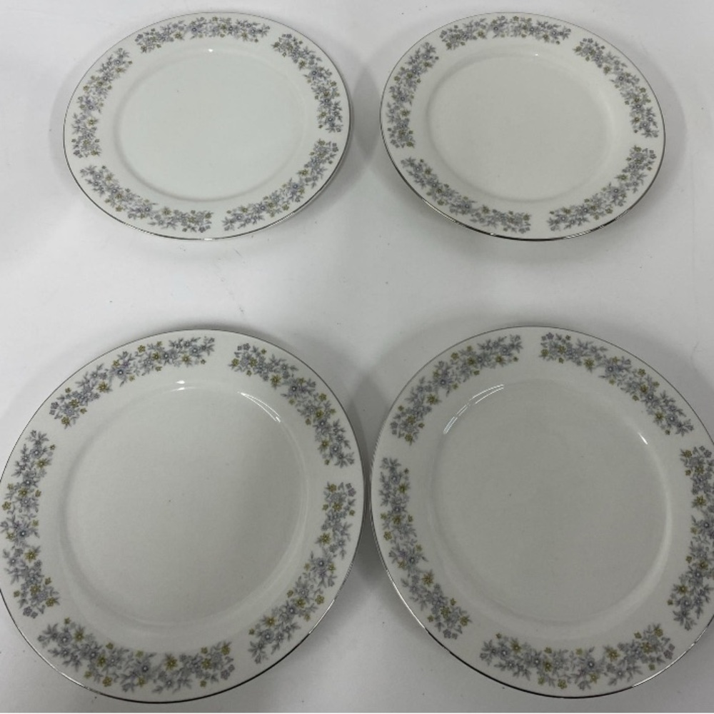 Newcor Dynasty Fine Porcelain & Silver China 20-Piece Dinnerware Set Serves 4 - Picture 4 of 8
